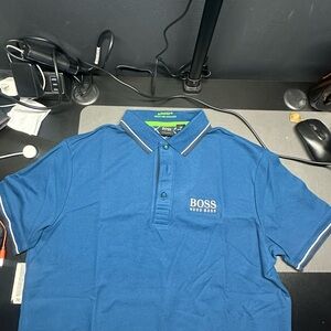 Blue Hugo boss polo shirt